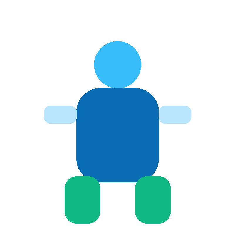 Stretching character illustration